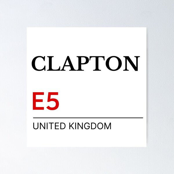 Item preview, Postcode Clapton E5 United Kingdom designed and sold by Yayatachdiyat0.