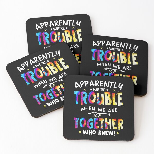 Item preview, Apparently We're Trouble Tie dye Bestie funny best friend Pullover Hoodie designed and sold by JethroShop.