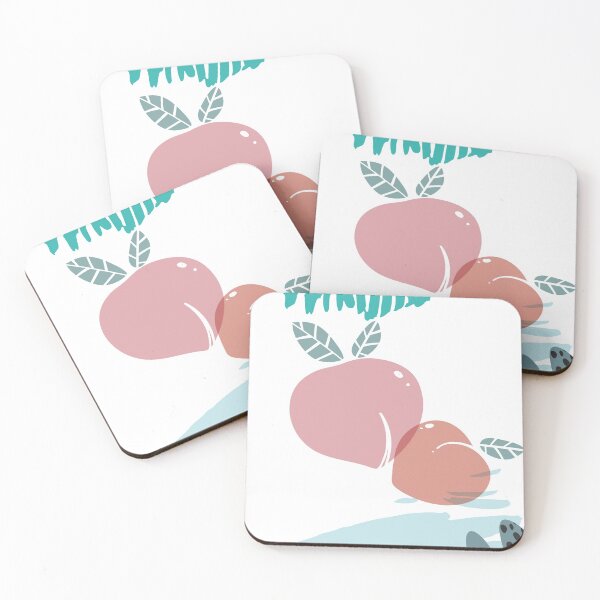 Item preview, apricot peach watercolor flowers pastel peach designed and sold by Queengood.