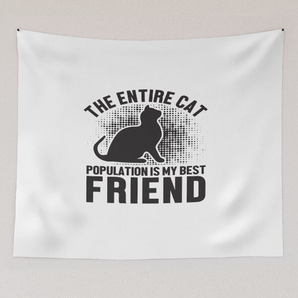 Item preview, the entire cat population is my best friend designed and sold by monteroshirt.