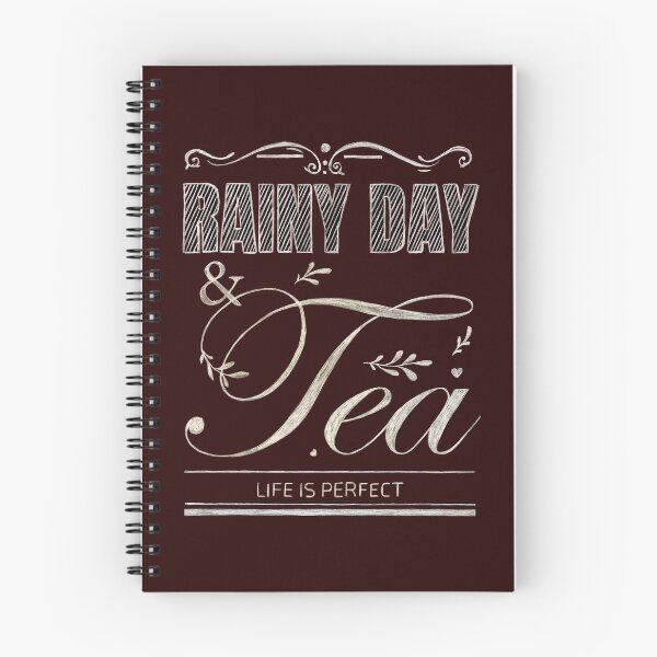 Item preview, Rainy day & tea. Life is perfect. Chalk. designed and sold by CatCarrot.