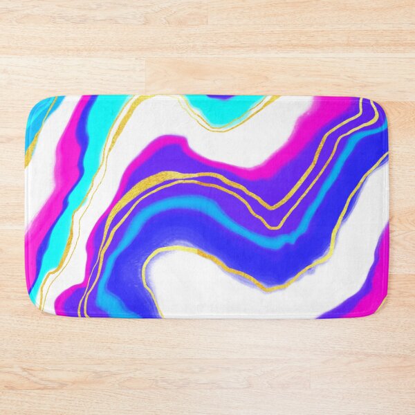 Item preview, Bright Blue And Purple Marble Effect with Gold Tint designed and sold by ojasha.