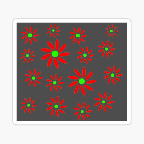 Item preview, Red Flowers (Green)  designed and sold by Foxy Seele By WRedbrake.