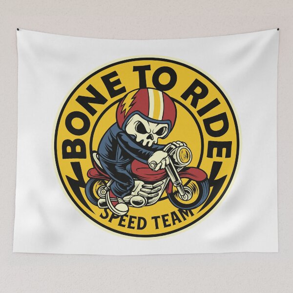 Item preview, Bone To Ride Speed Team Motorcycle Rider designed and sold by Vector Scout Lab.