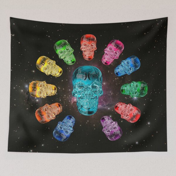 Item preview, Crystal Skull Zodiac Pisces design designed and sold by LRGraphics.