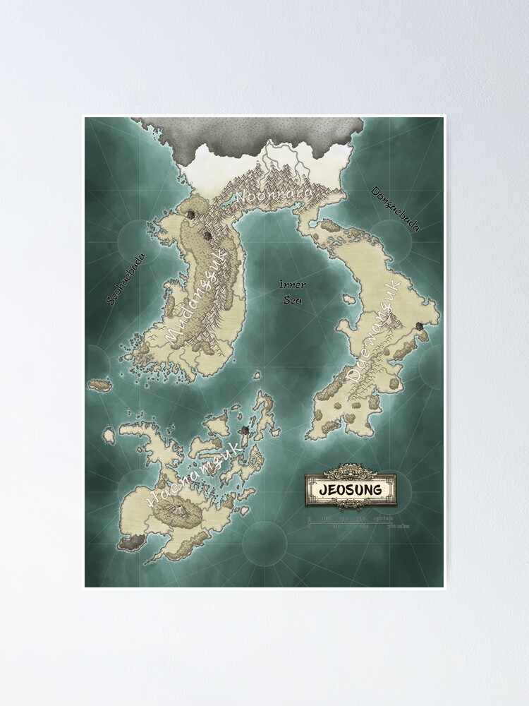Alternate view of Map of Jeosung Poster