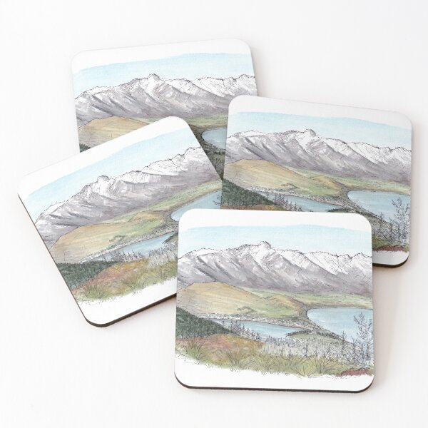 Item preview, Wakatipu Basin from Fernhill Loop Watercolour designed and sold by Tom Napper Design.