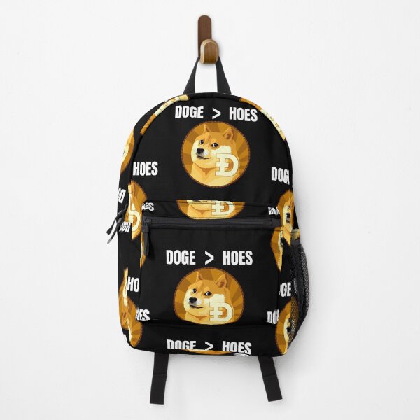 Item preview, Doge Over Hoes Funny Crypto Simple Text Cryptocurrency Dogecoin Meme Logo designed and sold by Bitcoin-Fashion.