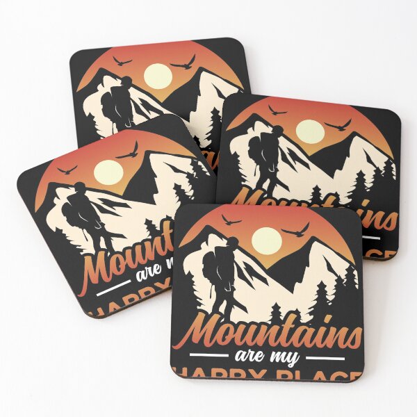 Item preview, Mountains are my happy place, Mountains, Hiking designed and sold by Dandesin.