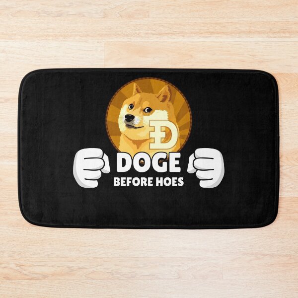 Item preview, DOGE Before Hoes Funny Crypto Simple Text Cryptocurrency Dogecoin Meme Logo  designed and sold by Bitcoin-Fashion.