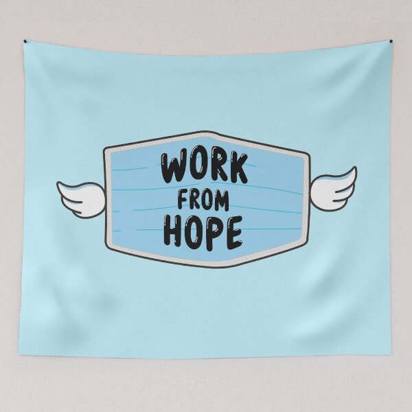 Item preview, Work from home mask positive vibes designed and sold by blablastudio.