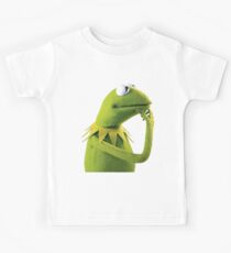 Kermit Contemplating, an aesthetic Kids Tee