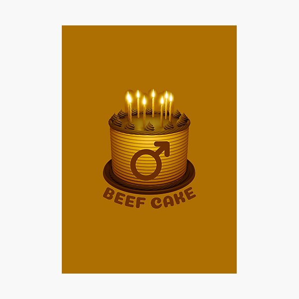 "BeefCake Beef Cake Chocolate Bakery Macho Man Birthday Candles