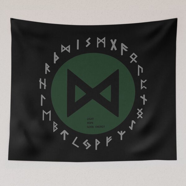 Artikelvorschau, Green Dagaz Elder Futhark | Wikinger-Runen-Symbol entworfen und verkauft von Depic Spirit.