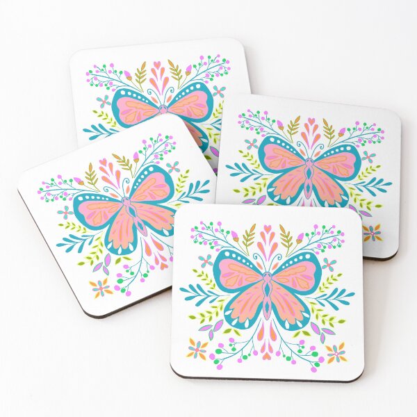 Item preview, Modern Butterfly with Botanical Patterns - Colourful designed and sold by Shalini Bisht.