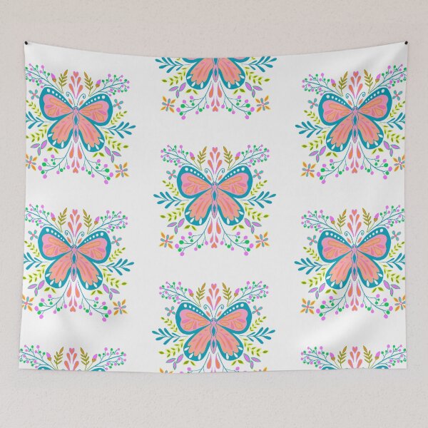 Item preview, Modern Butterfly with Botanical Patterns - Colourful designed and sold by Shalini Bisht.