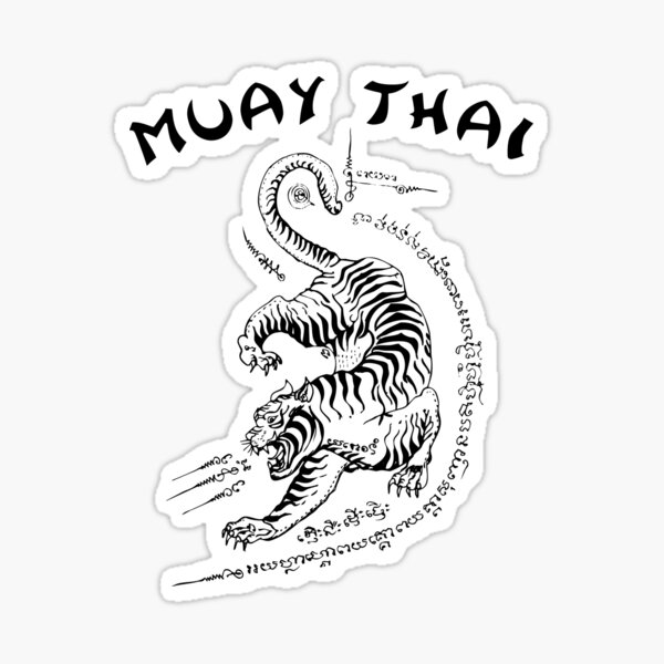 Item preview, Muay Thai Tiger Sak Yant Spiritual Tattoo Kickboxing Thailand designed and sold by VintCam.