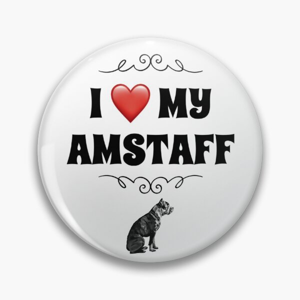 Item preview, I Love My AmStaff designed and sold by NiftyTees.