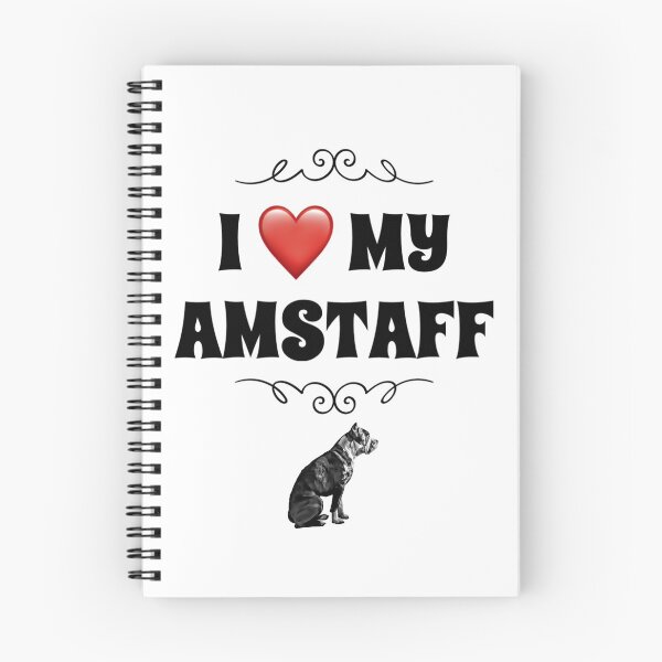 Item preview, I Love My AmStaff designed and sold by NiftyTees.