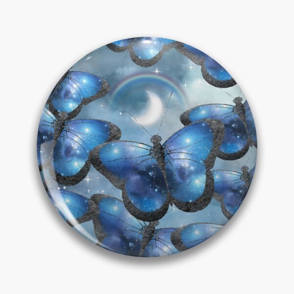 Item preview, Blue Butterflies and a Rainbow Moon designed and sold by SeaChangeDesign.