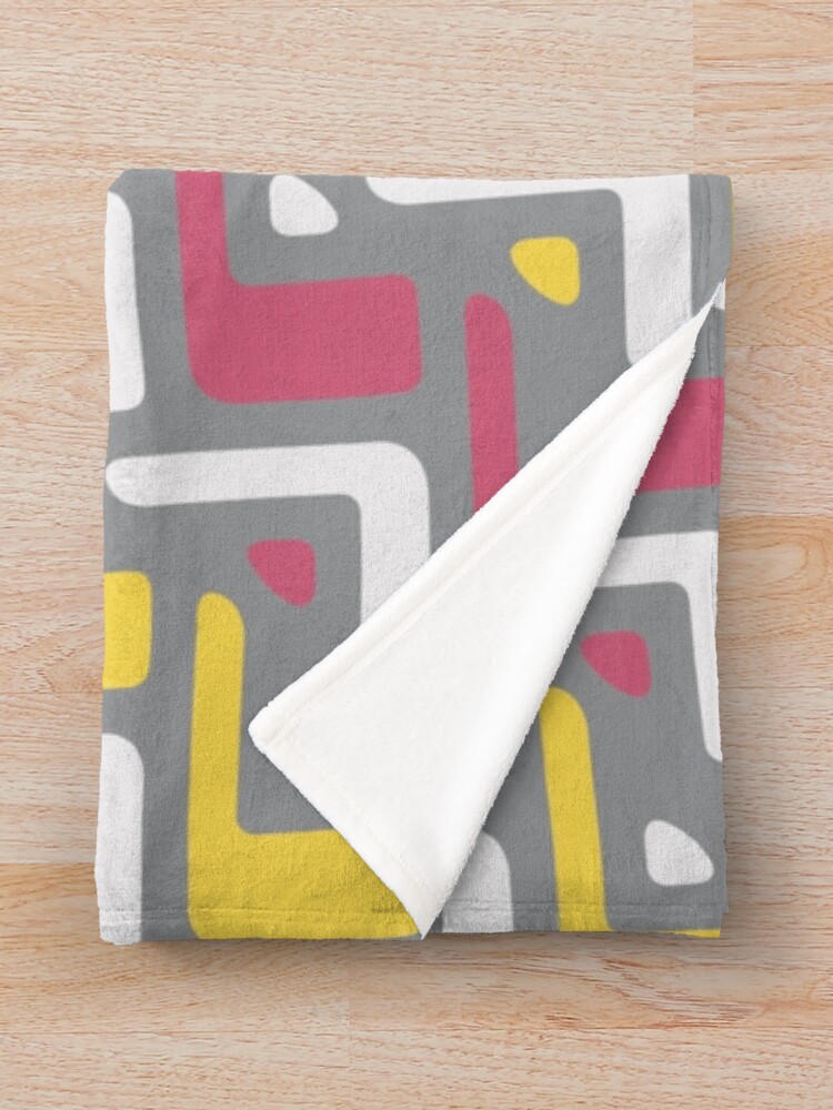 Thumbnail 3 of 6, Throw Blanket, Retro Color Mix Pattern designed and sold by JoyforU.