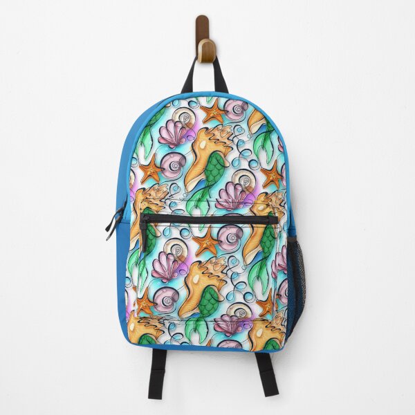 Item preview, Colored curly continuous line seashells design designed and sold by lissantee.