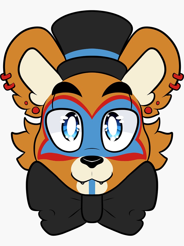 FNaF 1 Freddy Fazbear Head, Five Nights at Freddy's Sticker by  akushibluepaws