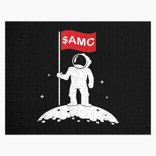 funny amc stock market space moon astronaut Jigsaw Puzzle