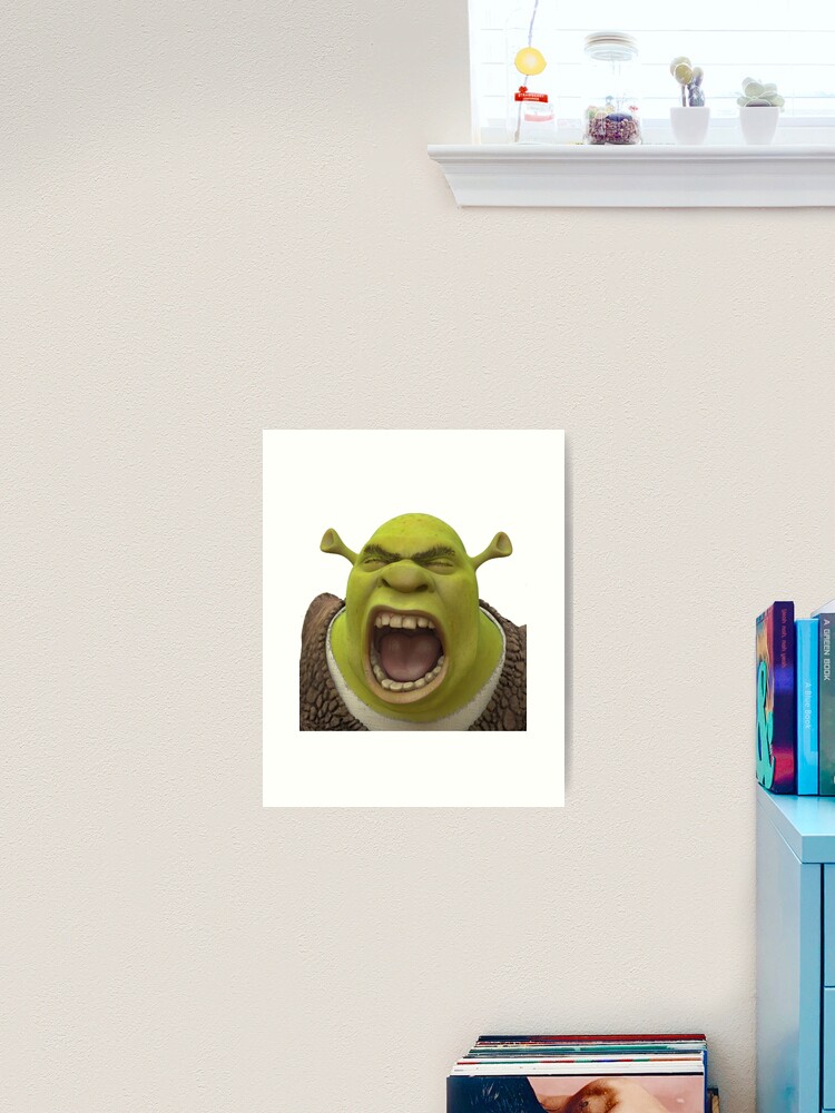 Screaming Shrek  Art Board Print for Sale by SunnyMoonCrafts