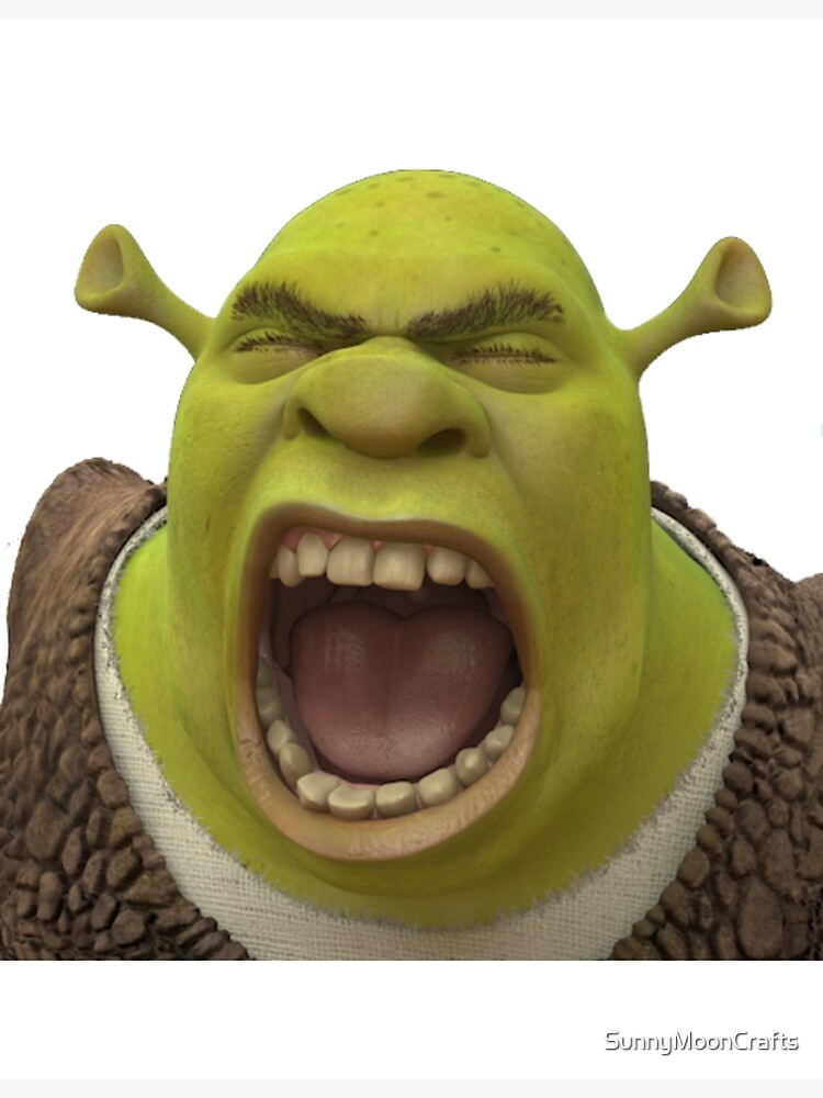 Screaming Shrek  Metal Print for Sale by SunnyMoonCrafts