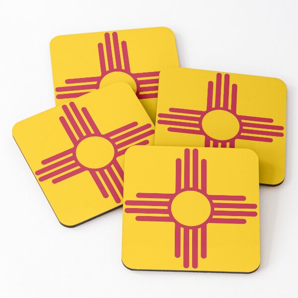 Item preview, State Flag of New Mexico, USA - Zia Sun Symbol designed and sold by SolarCross.