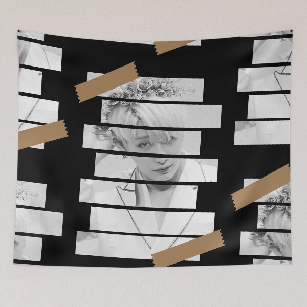 Item preview, Lee Hoseok MONSTA X Wonho Korean Kpop Monochrome Stripe Design designed and sold by Piosenka Art.