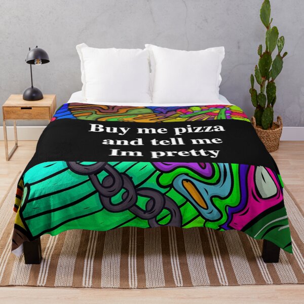 Item preview, buy me pizza and tell me im pretty designed and sold by sarina G.