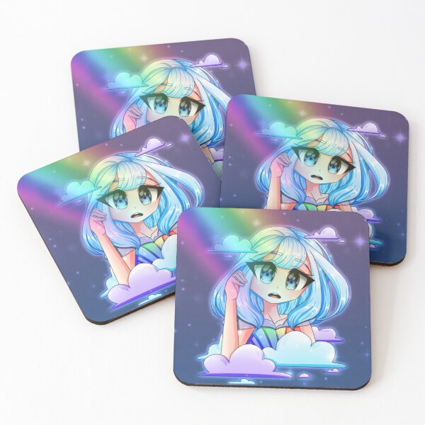 Item preview, Rainbow Cloudy Girl (Morado) designed and sold by Rin Artz.