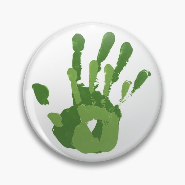 Item preview, green handprint flowers from 1970 designed and sold by sarah <3.