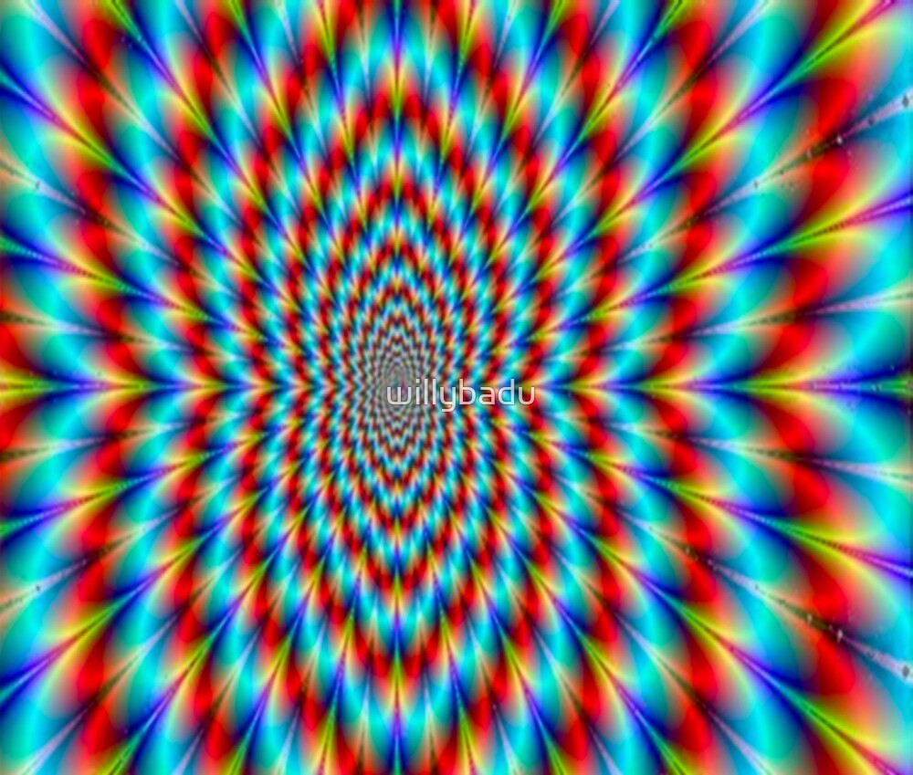 "Psychedelic Optical Illusion Rainbow Pattern" by 