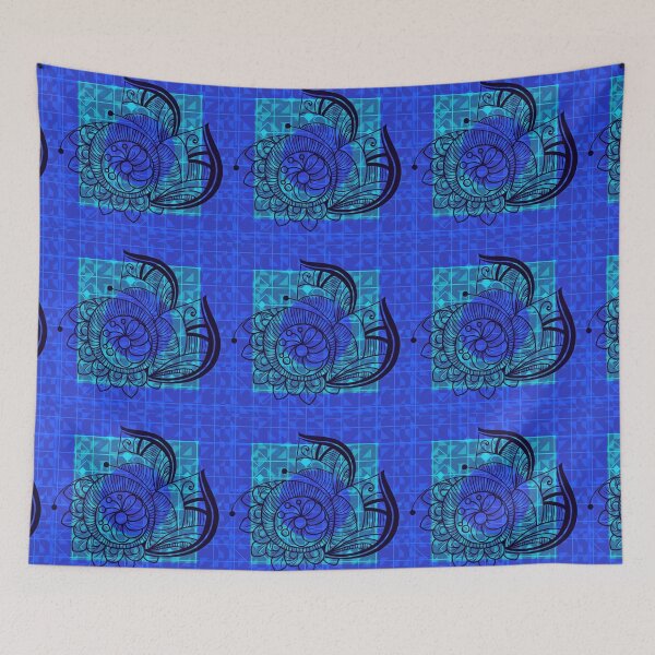 Item preview, Zentangle in Blue designed and sold by Dana Roper.