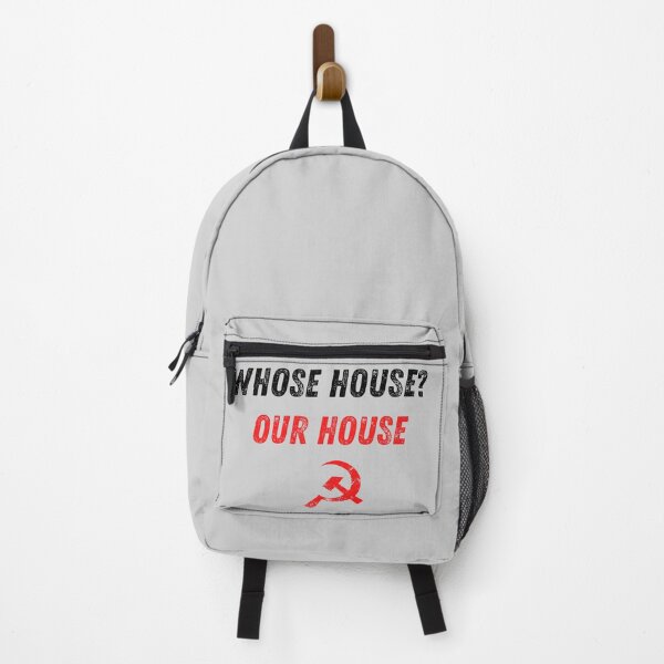 Item preview, Whose House? Our House (black text) | Communist Collectivist designed and sold by StickerPolitics.