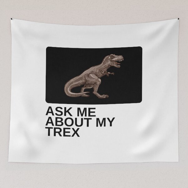 Aperçu de l'œuvre Demandez-moi à propos de mon dinosaure Trex Tyrannosaurus créée et vendue par mirzadesign.