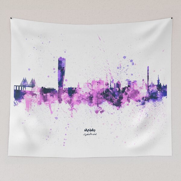 Item preview, Malmo Sweden Skyline designed and sold by ArtPrints.