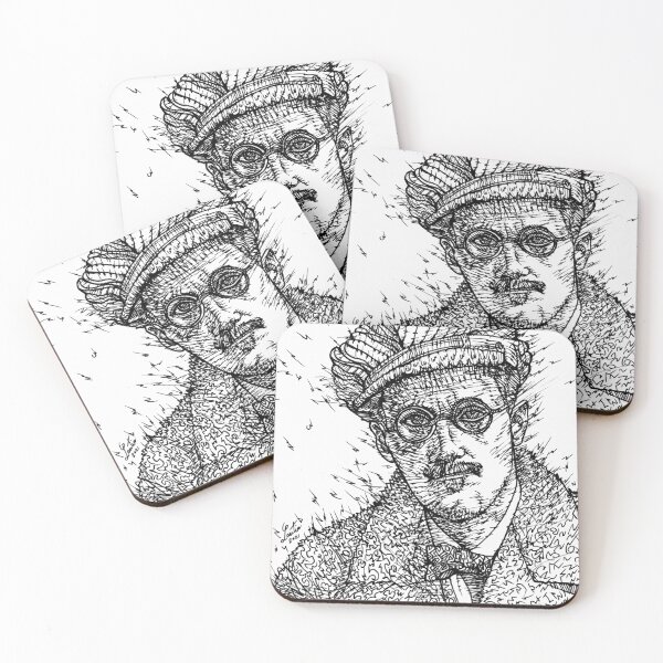 Item preview, JAMES JOYCE - ink portrait .1 designed and sold by lautir.
