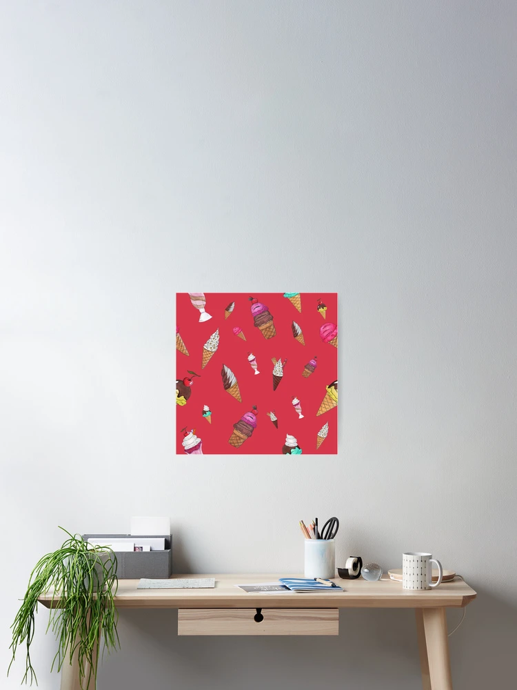 Thumbnail 2 of 3, Poster, Icecream Addict Pattern designed and sold by Rizty.