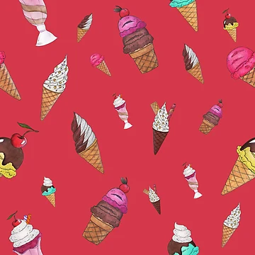 Artwork thumbnail, Icecream Addict Pattern by Rizty