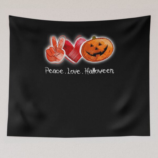 Item preview, Peace Love Halloween Pumpkin  designed and sold by glynismalcolm.