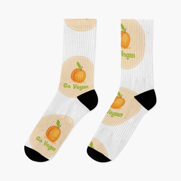Item preview,  Go vegan. Vegan 100%. Peach icon. Logo, label. Natural bio and eco product. designed and sold by KsuWonder.