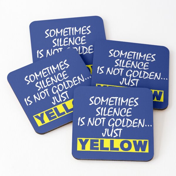 Item preview, sometimes silence is not golden just yellow designed and sold by YACINE-MALIKI.