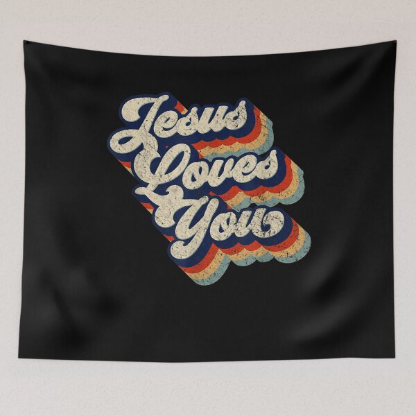 Item preview, Jesus Loves You Retro Vintage Style Graphic Design Womens  designed and sold by glynismalcolm.