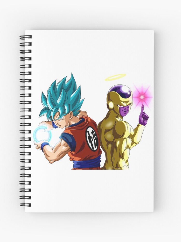 son goku and golden frezzer Spiral Notebook for Sale by JulyArt9