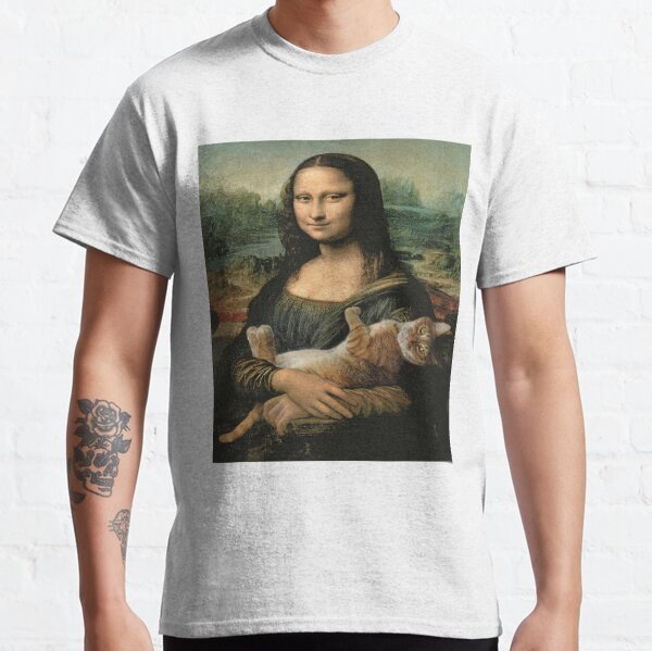  Mona Lisa by Leonardo Da Vinci feat. cat Classic T-Shirt