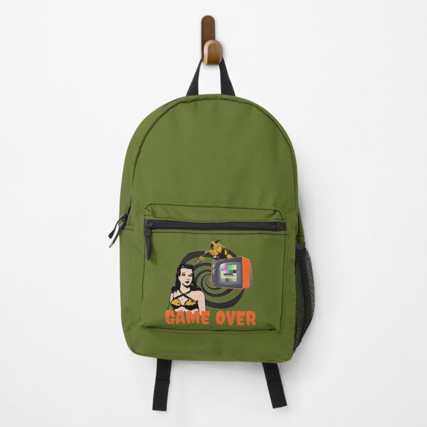 Item preview, Retro Brainwashed Orange Mischief GAME OVER print designed and sold by zuviii.